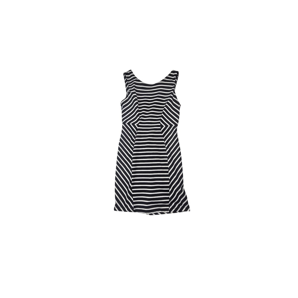 Bisou Bisou Bodycon Dress Womens 12 Black White Striped Sleeveless